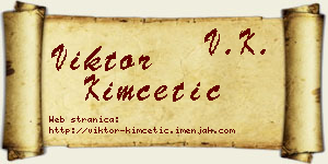 Viktor Kimčetić vizit kartica